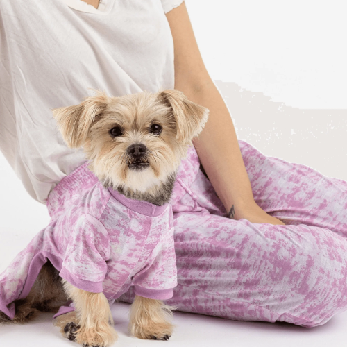 Matching Dog And Owner Pajamas Bundle - Pink Tie Dye