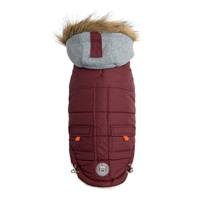 Cosy Pooch Winter Sailor Parka - Burgundy