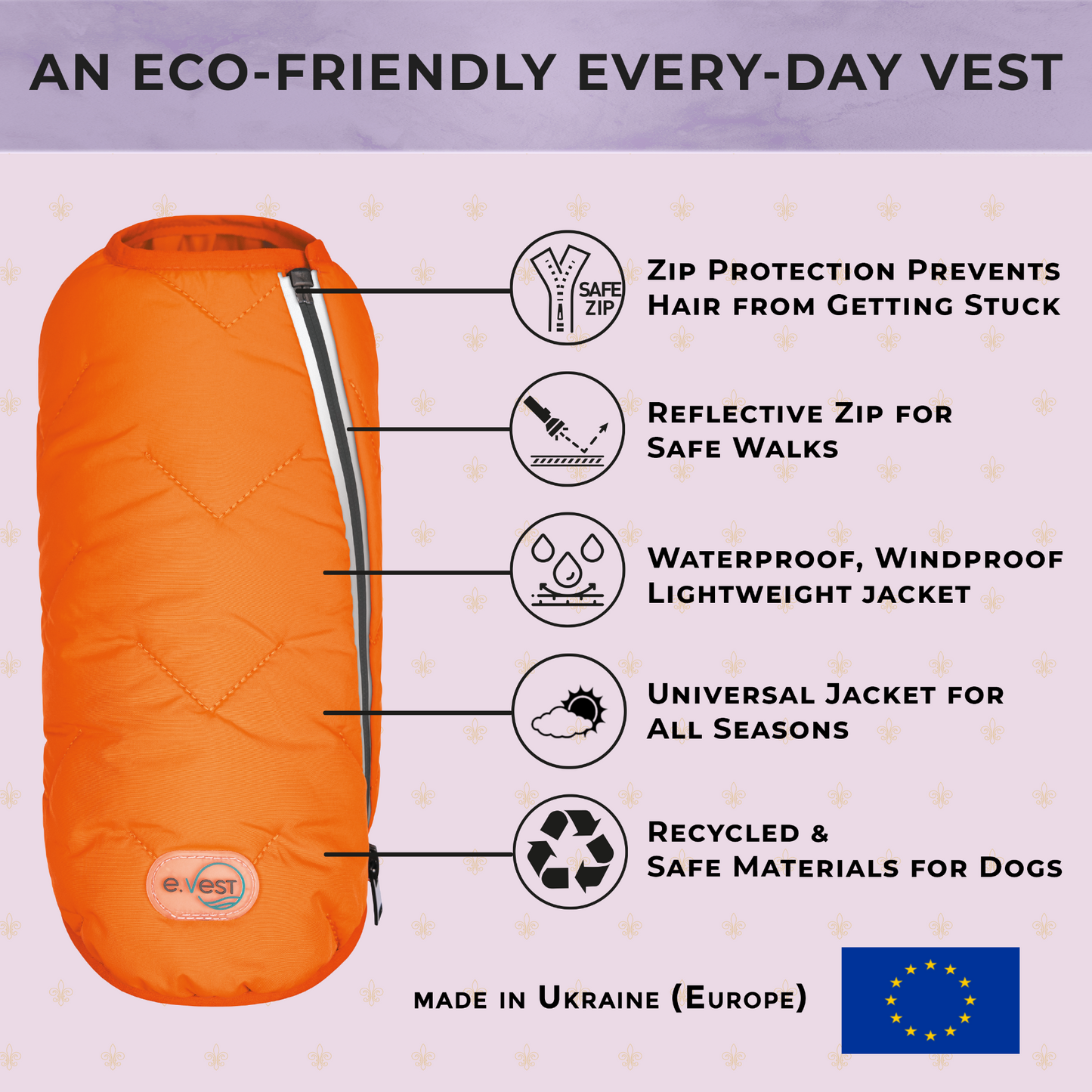 Eco-friendly dog jacket