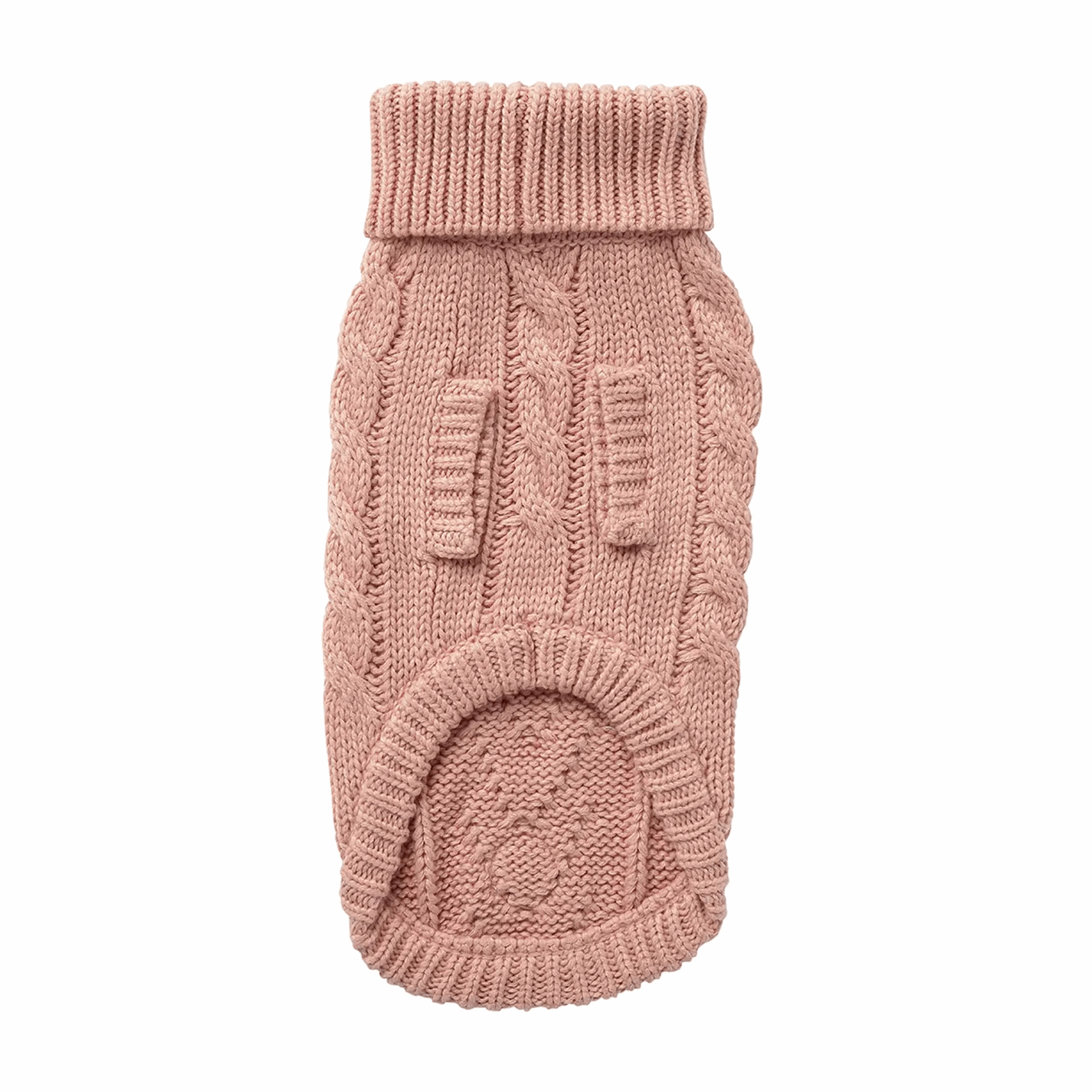 Cable Knit dog sweater pink