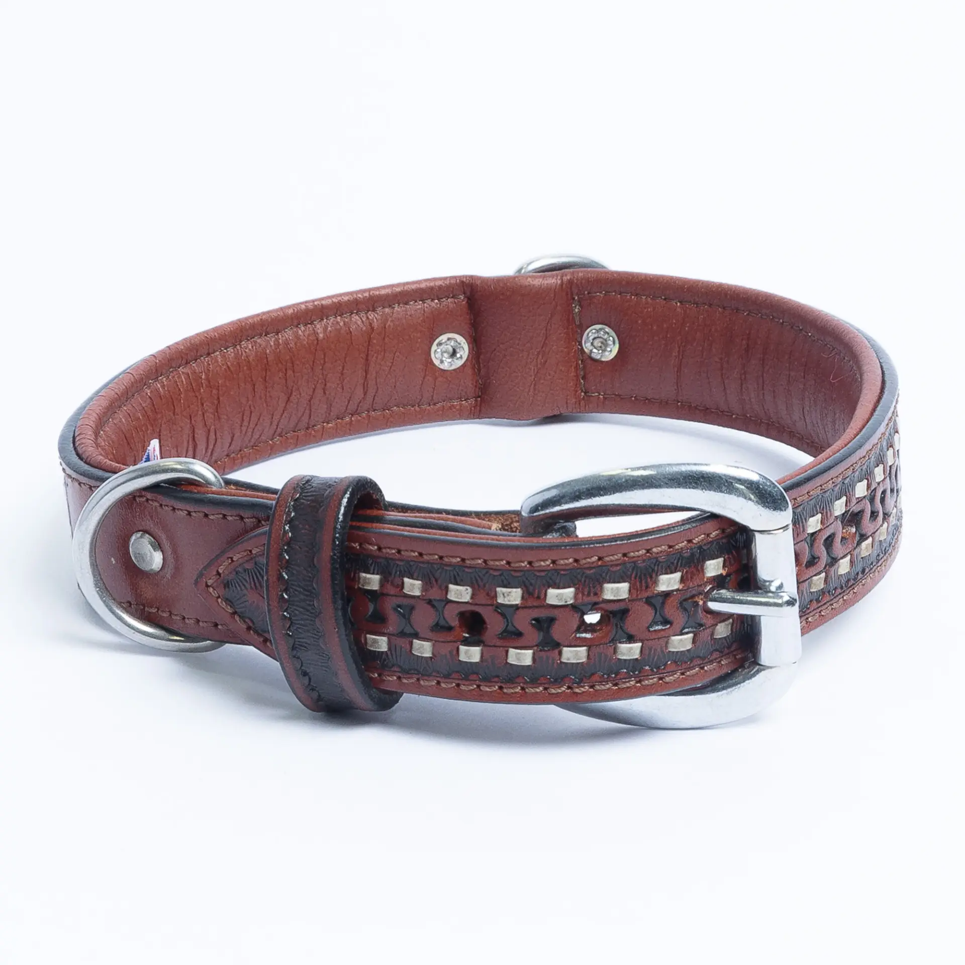 Tulsa Leather Dog Collar Handmade designer Style