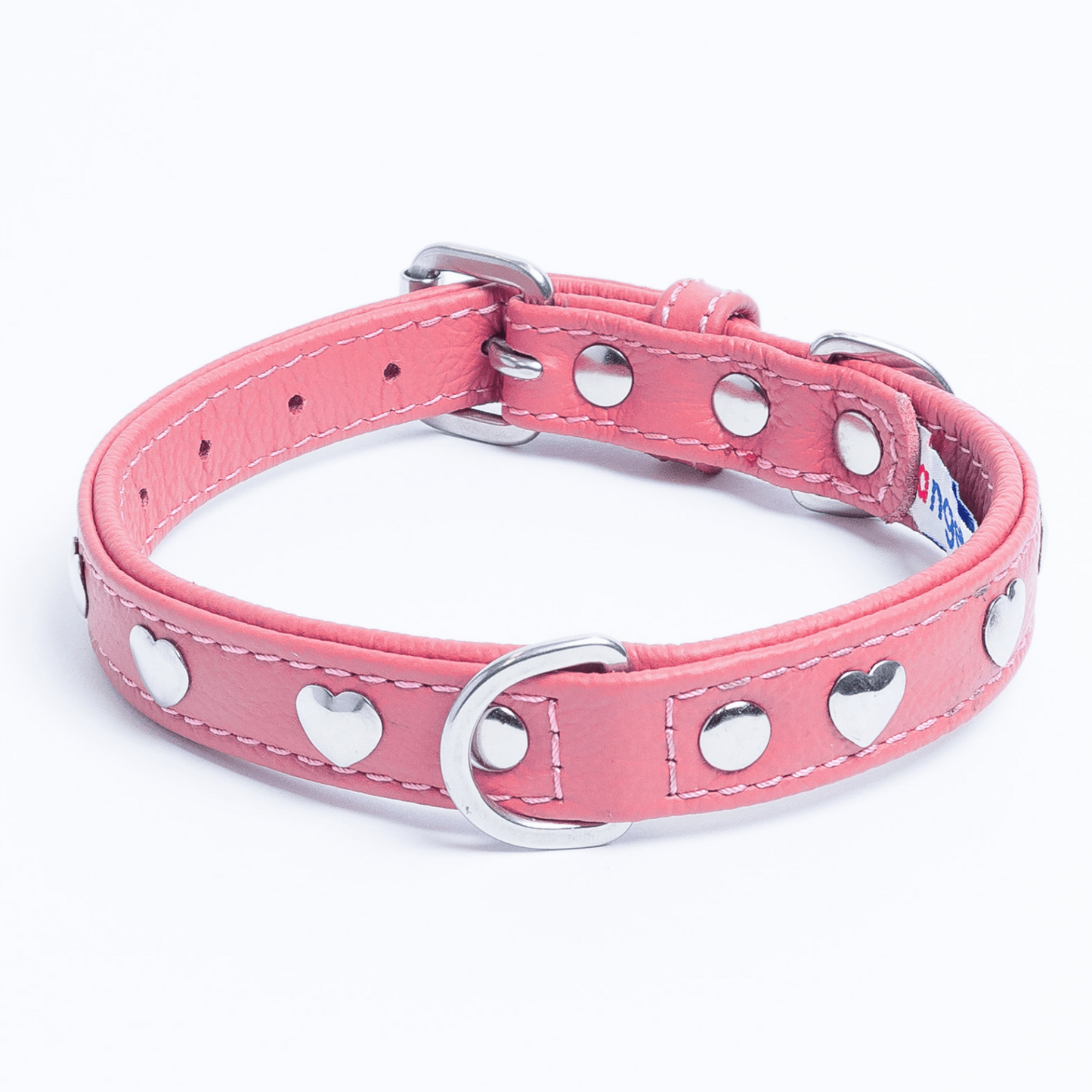  Rotterdam Hearts Leather dog collar