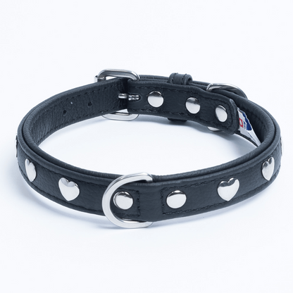  Rotterdam Hearts Leather dog collar