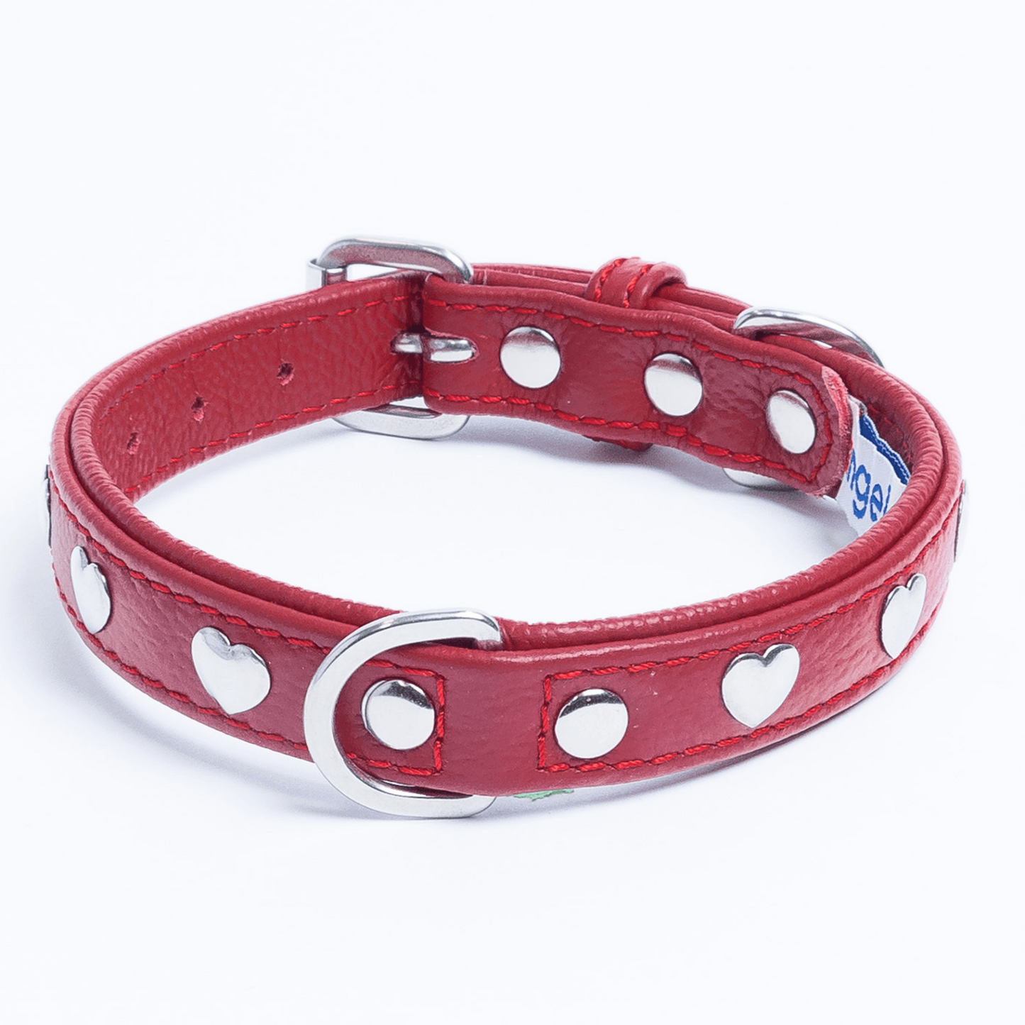  Rotterdam Hearts Leather dog collar