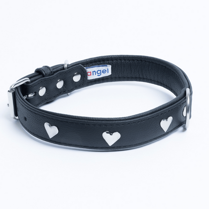  Rotterdam Hearts Leather dog collar