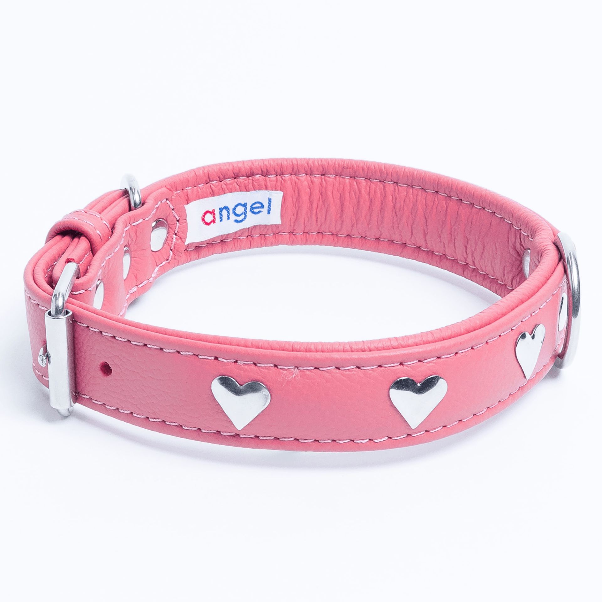  Rotterdam Hearts Leather dog collar