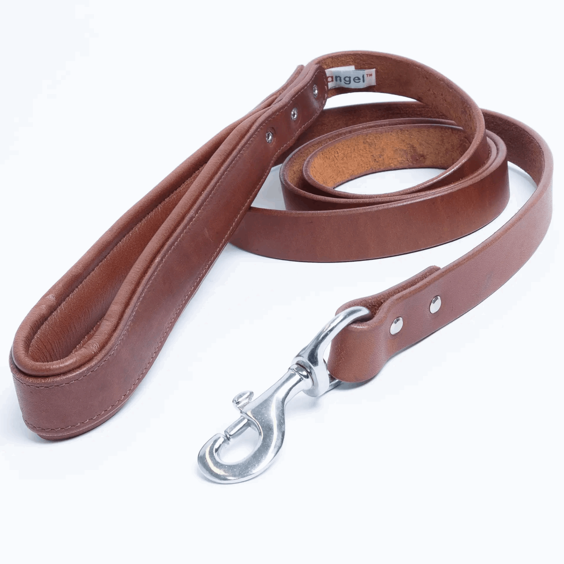 Leather Dog Leash with padded handle