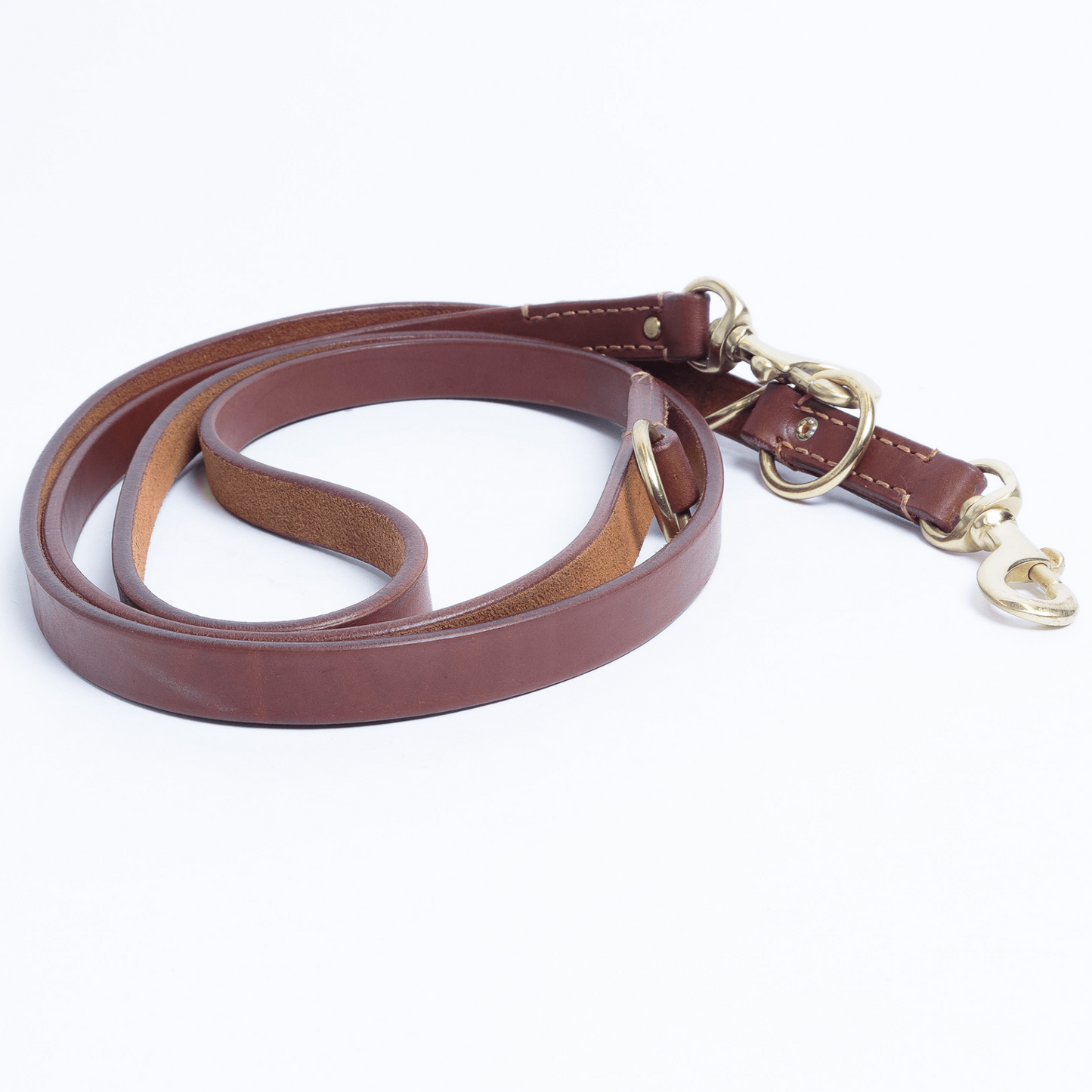 black leather dog leash with multi use