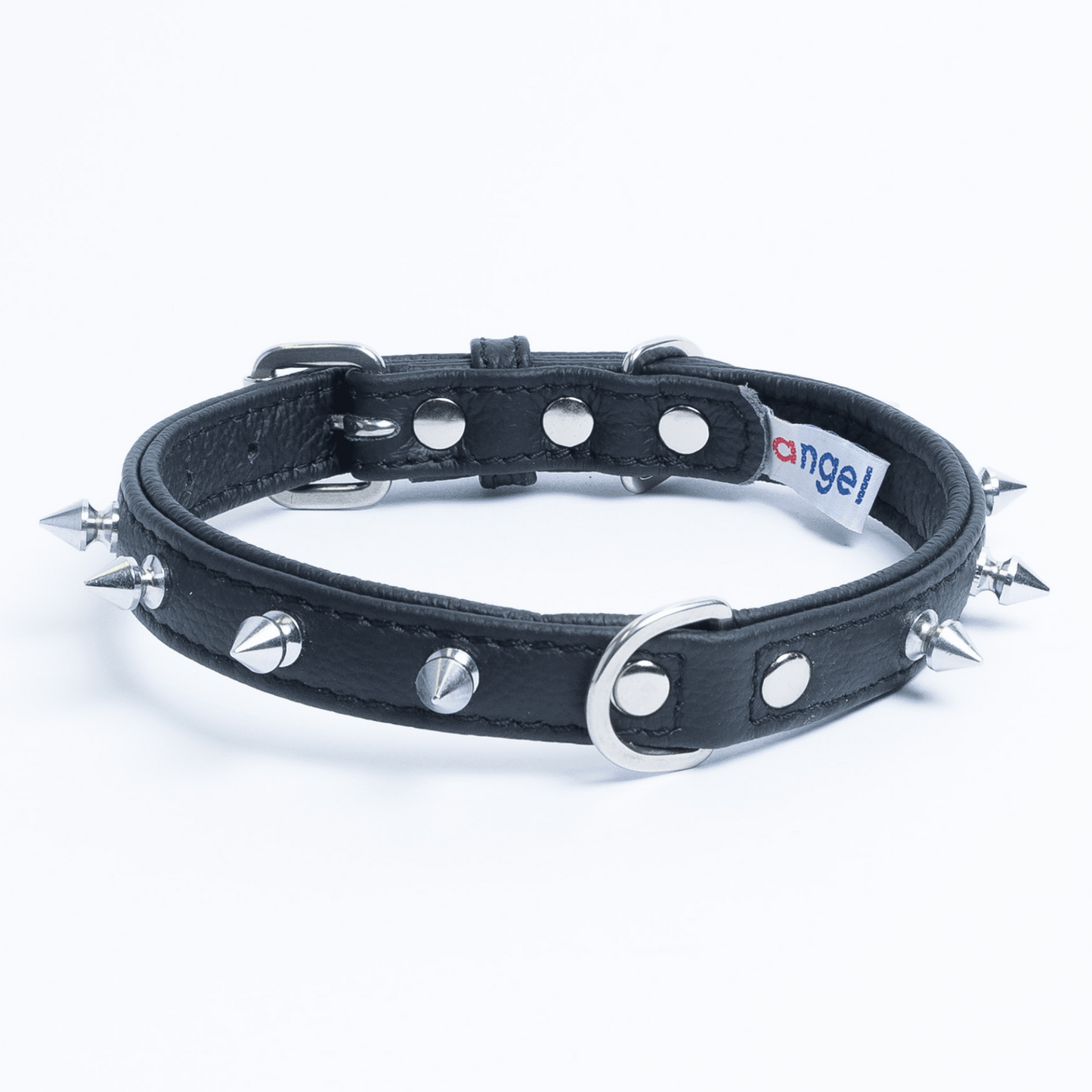 black dog collar with spikes