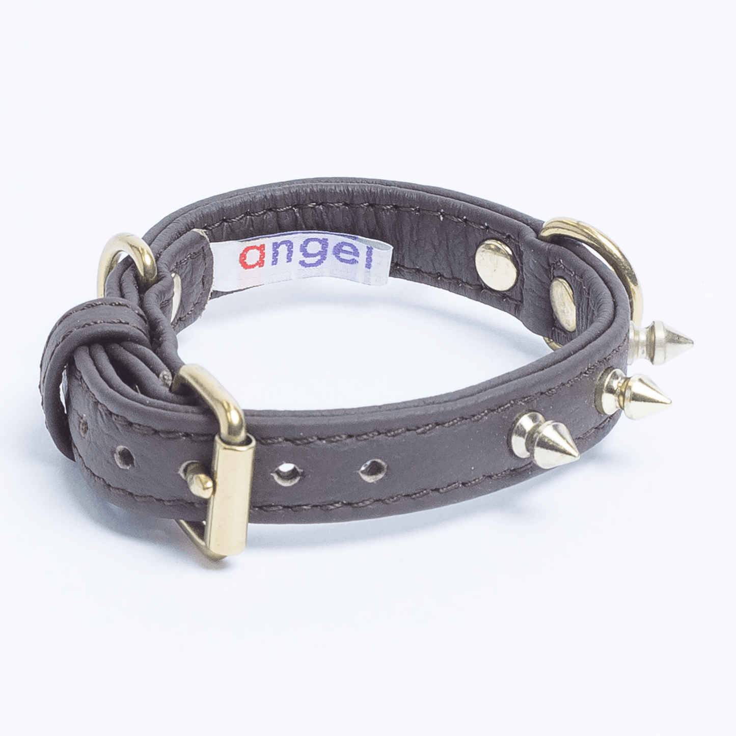 grey dog collar with spikes