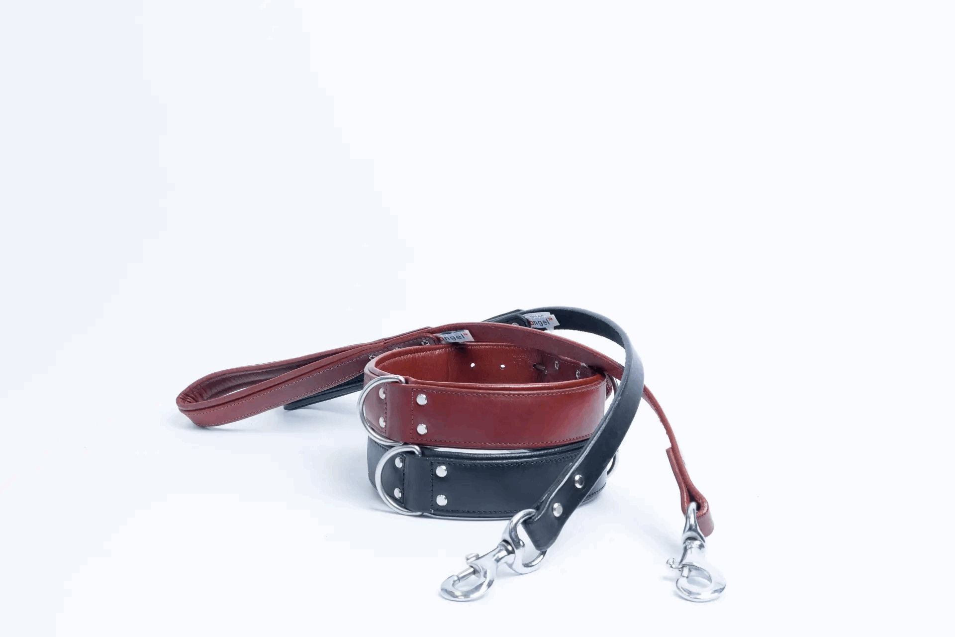 Leather Dog Leash with padded handle