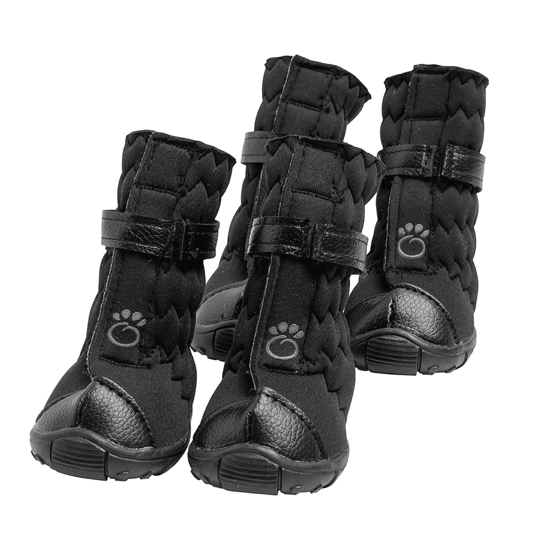 Elasto-Fit Dog Boots - Black - Winter Traction Control