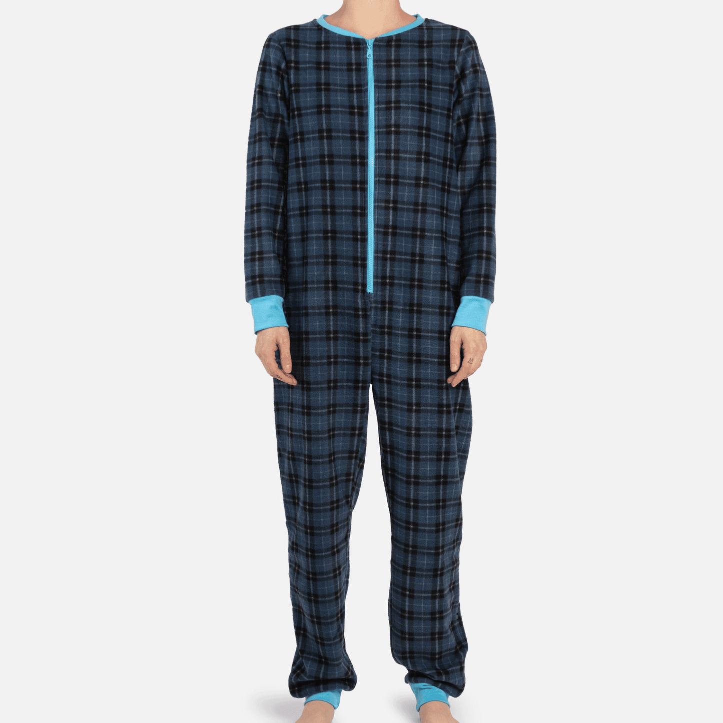 Matching Human Onesie - Plaid Blue