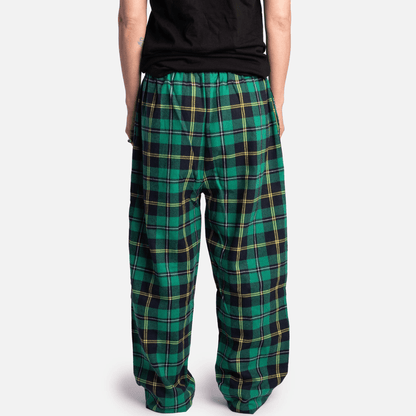 Matching Dog And Owner Pajamas- Plaid Green