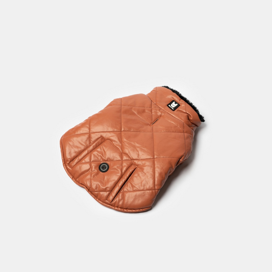  Phoenix Vegan Leather Dog Jacket - Terracotta