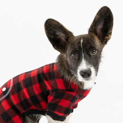 Dog / Parent Pajama Bundle - Plaid Red