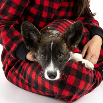 Dog / Parent Pajama Bundle - Plaid Red