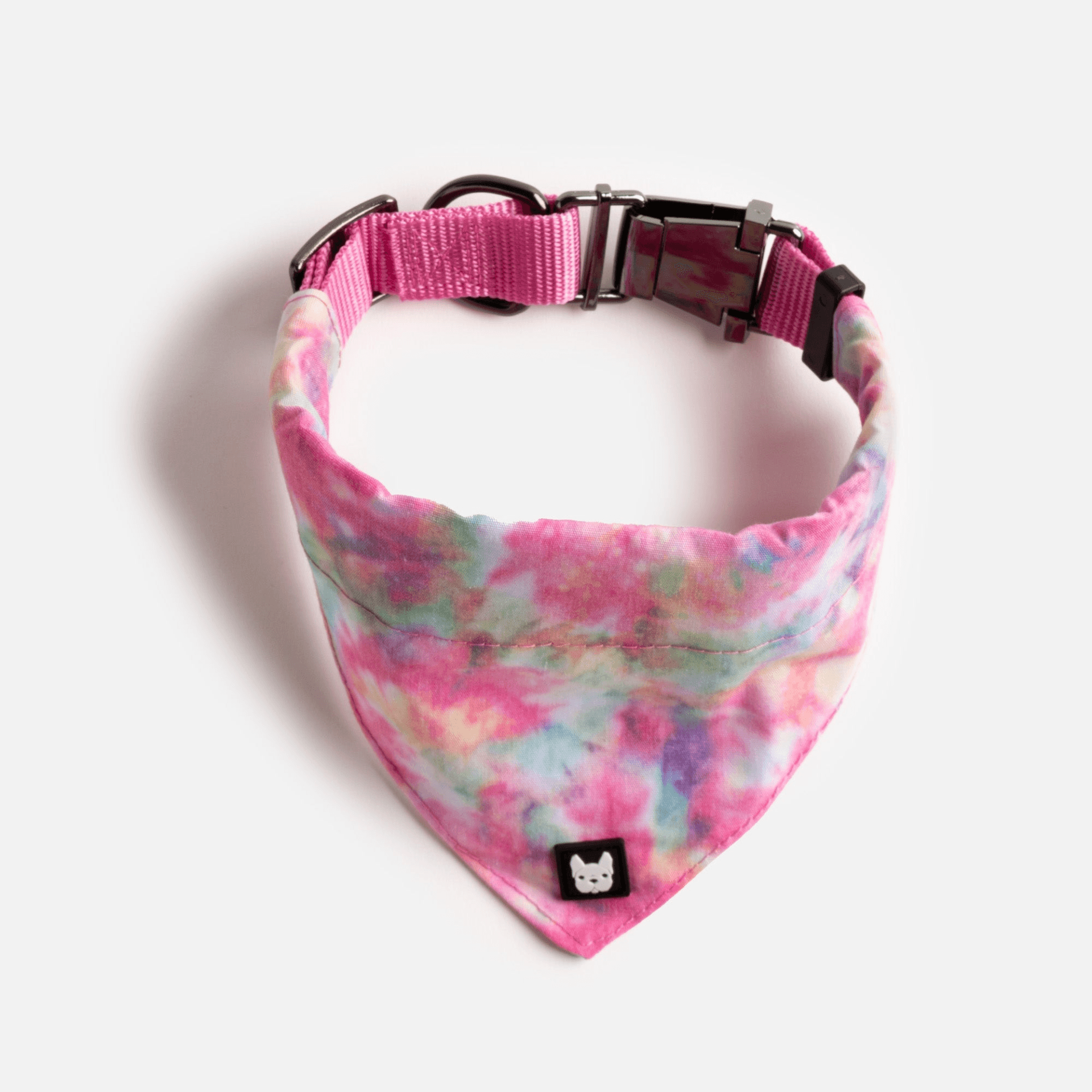 Poplin Bandana Dog Collar - Pink Tie Dye - Unique Designs