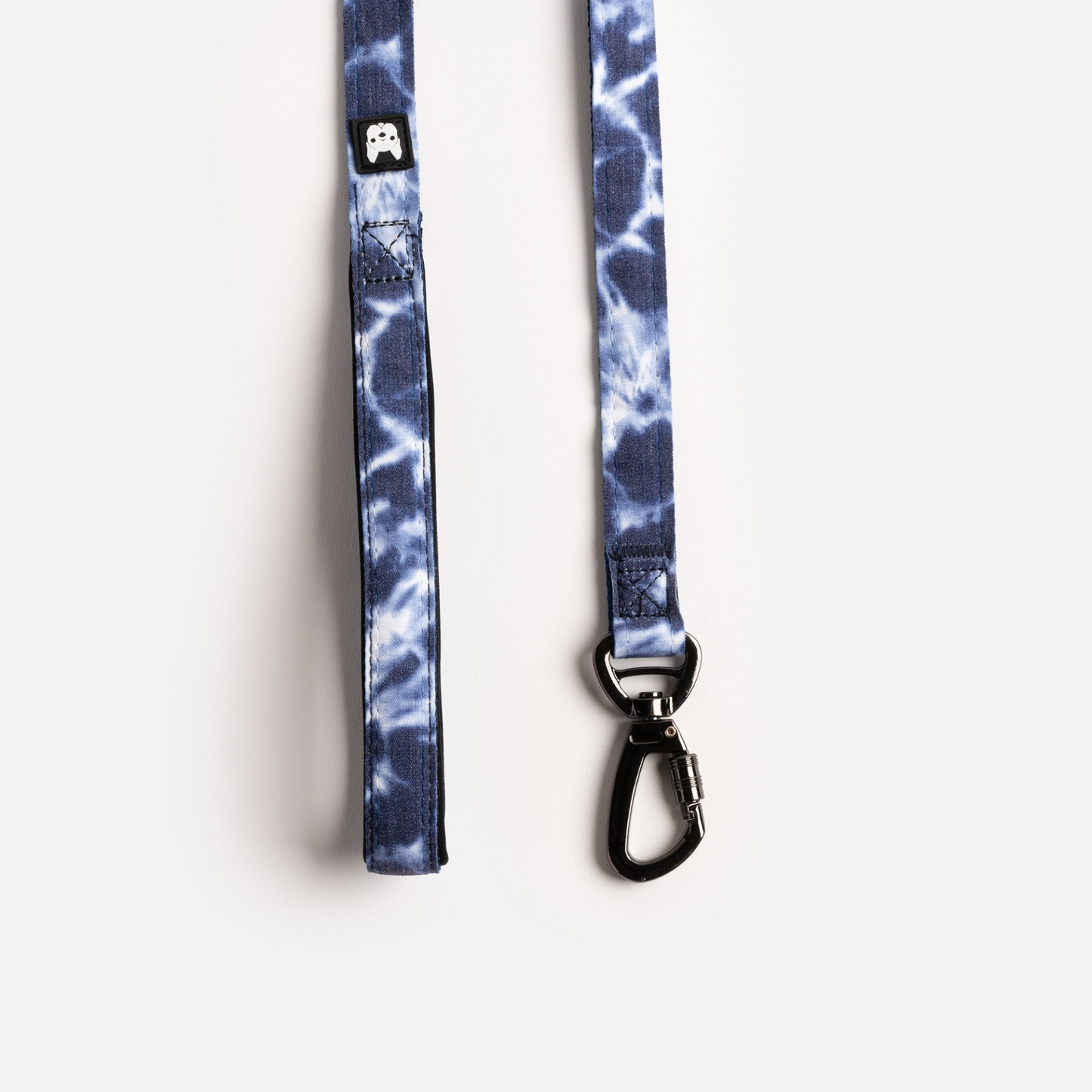 Poplin Dog Leash - Blue Tie Dye with locking clasp