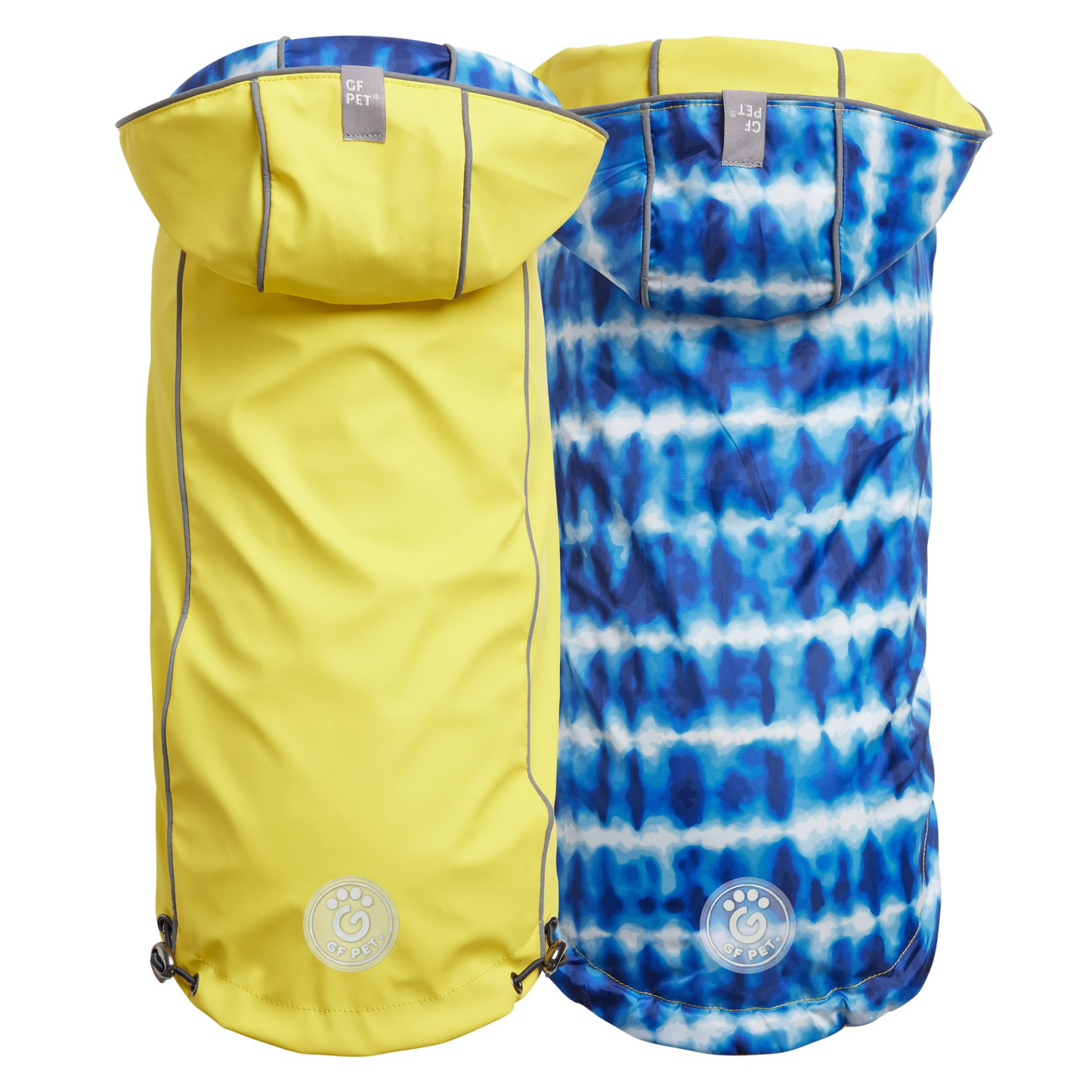 Reversible Dog Raincoat - Yellow/Blue