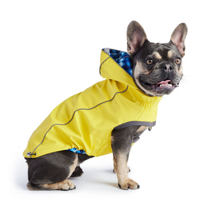 Reversible Dog Raincoat - Yellow/Blue