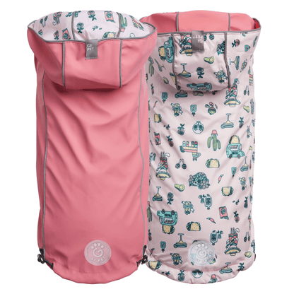 Reversible Dog Raincoat - Pink/Pink | Dog Jacket 