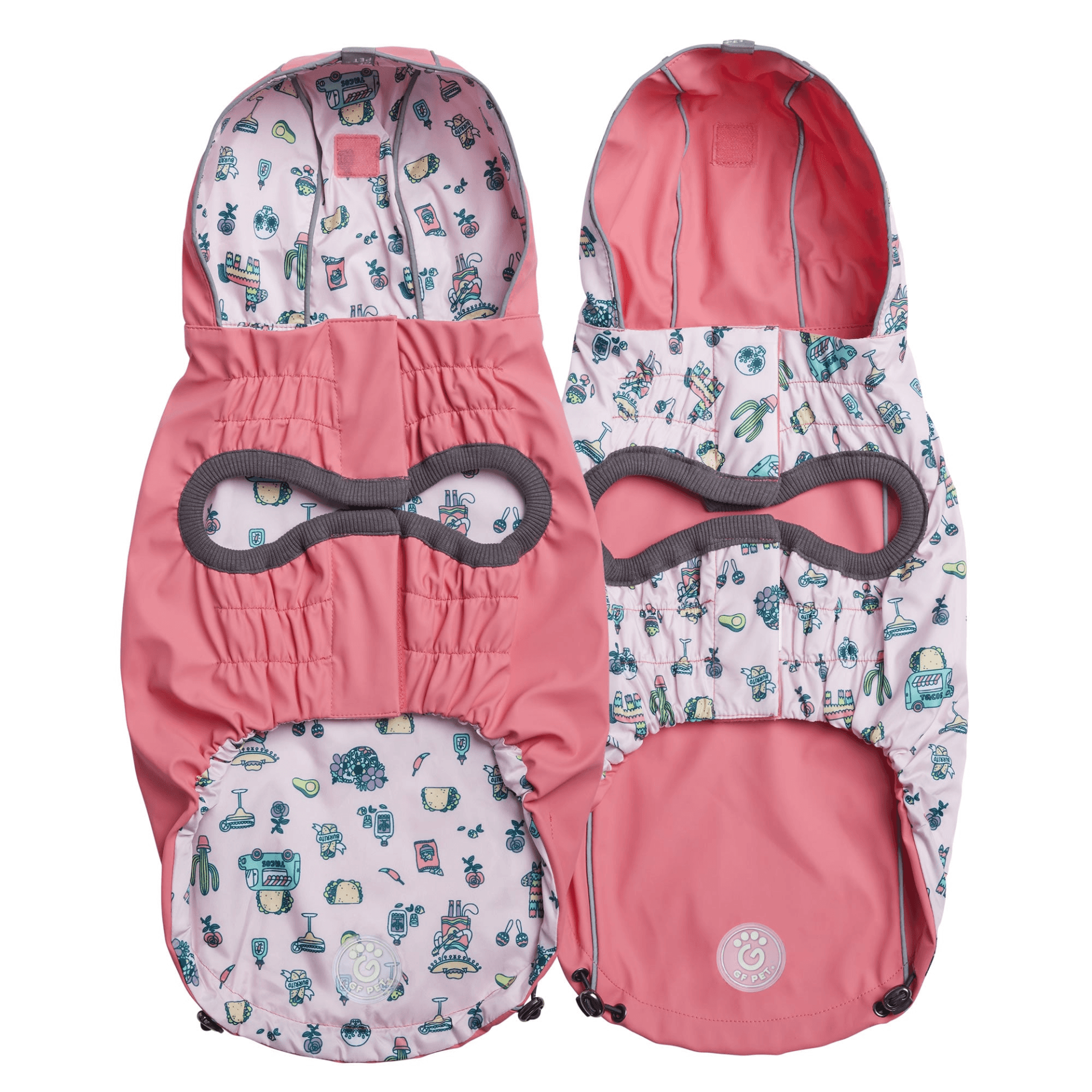 Reversible Dog Raincoat - Pink/Pink | Dog Jacket 