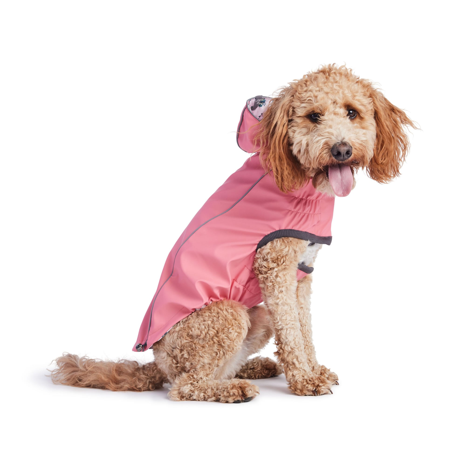 Reversible Dog Raincoat - Pink/Pink | Dog Jacket 