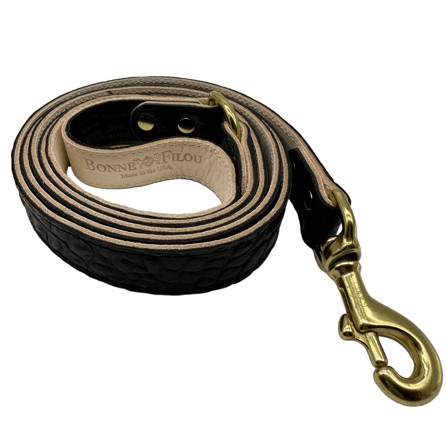 Leather dog leash