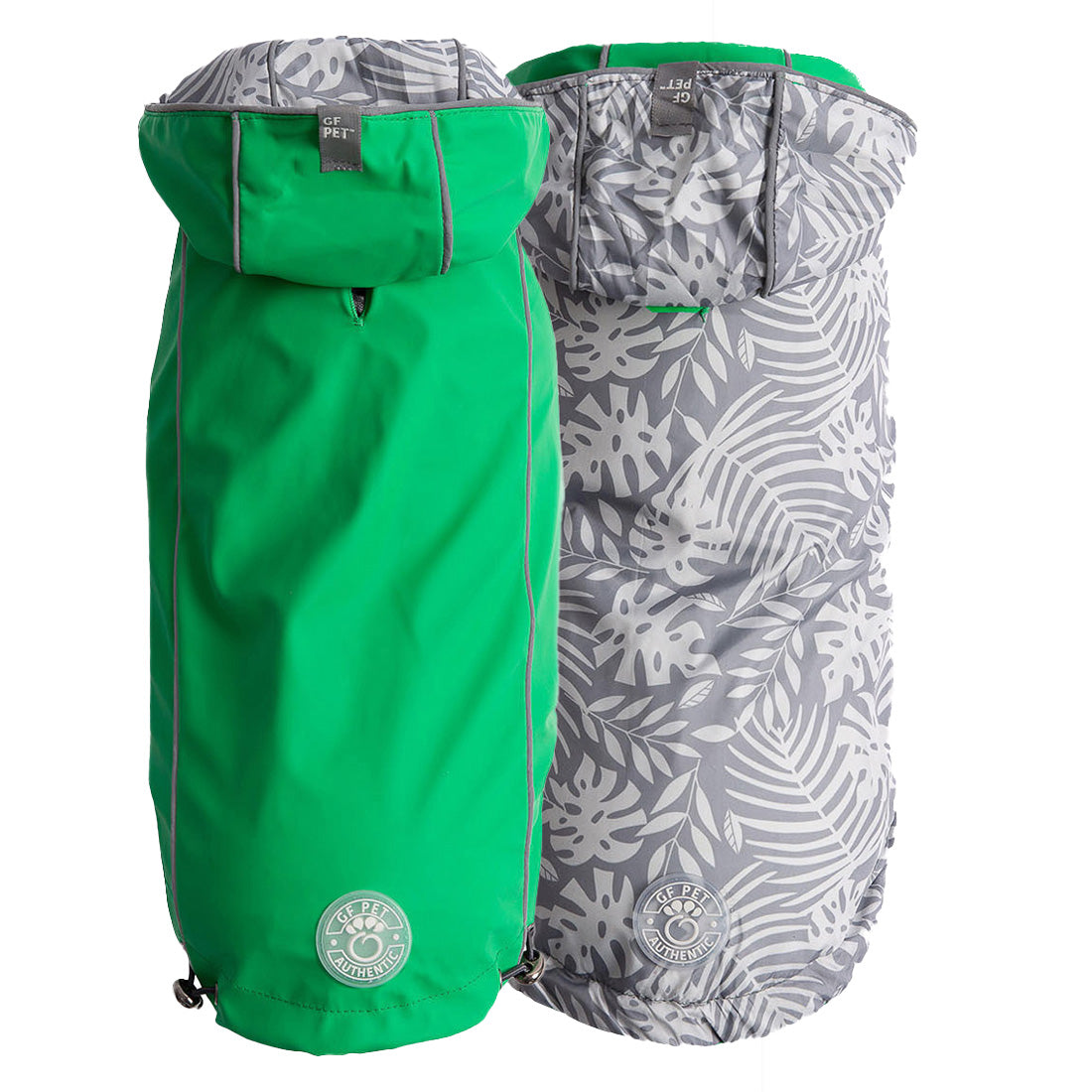 Cosy Pooch Reversible Elasto-Fit Raincoat - Green