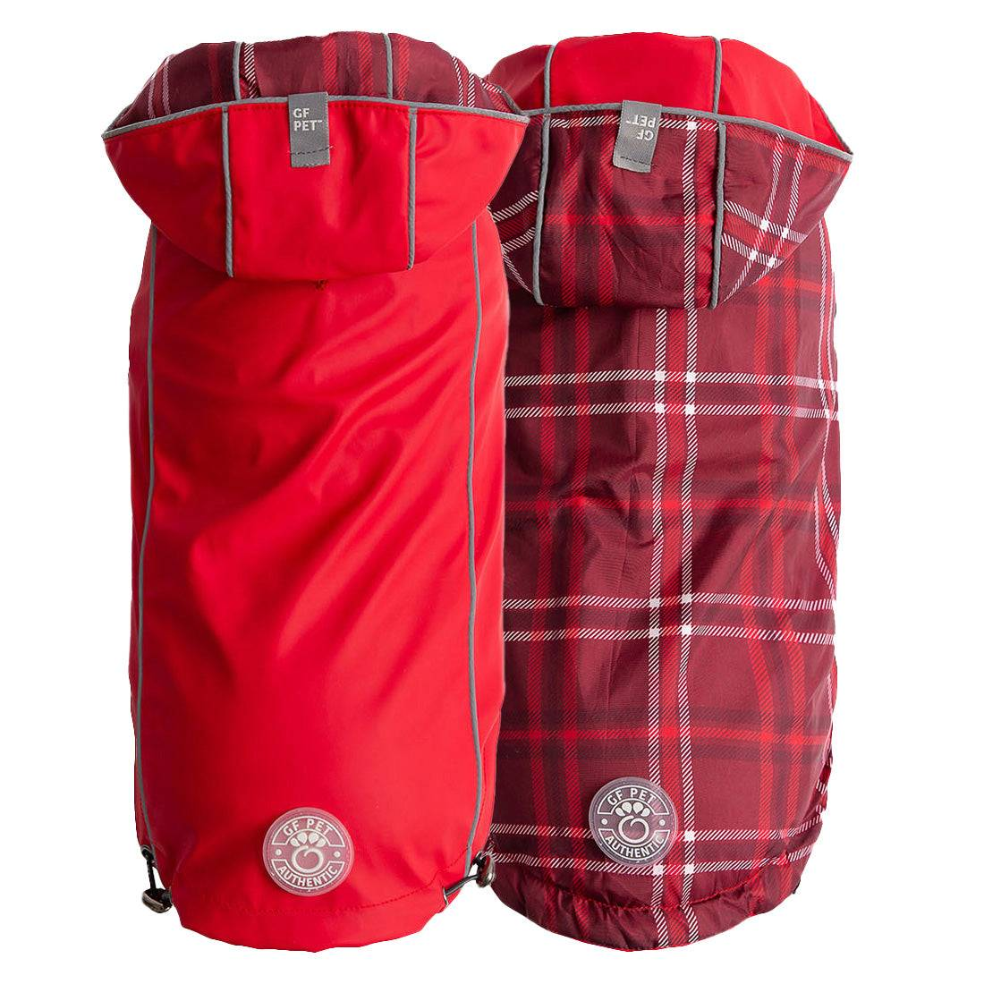 Cosy Pooch Reversible Elasto-Fit Raincoat - Red