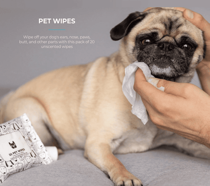 sensitive pet cleaning wipes dog grooming kit