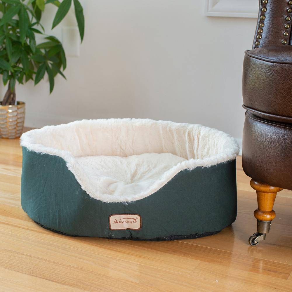 Laurel Green and Ivory Structured Dog bed - small