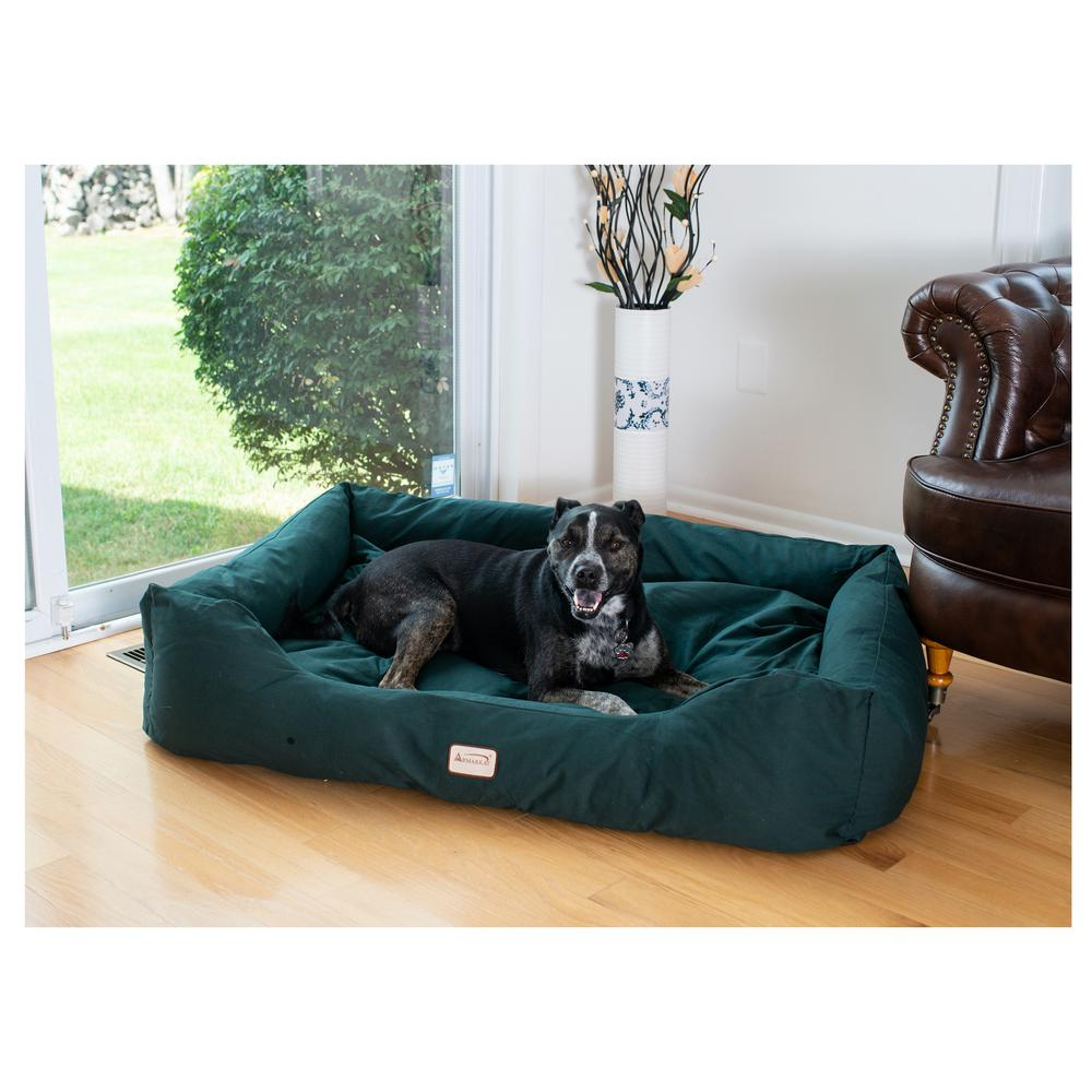 Laurel Green Bolstered Dog Couch - Large by Armarkat