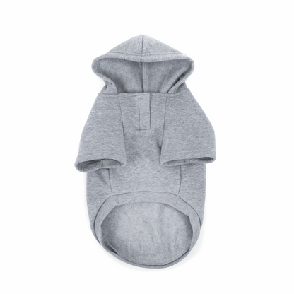 Cosy Pooch Brave Bark Hooded Dog Fleece - Heather Grey