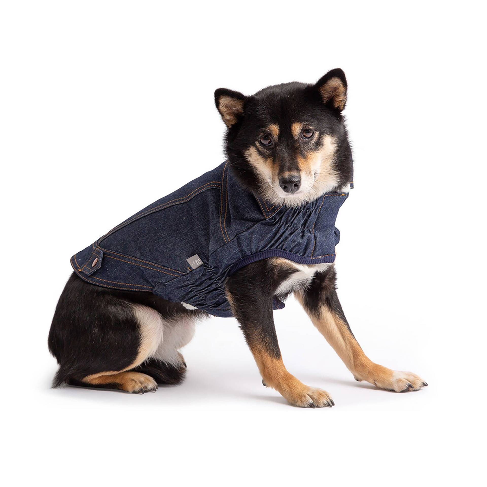 Cosy Pooch Denim Jacket - Denim Blue